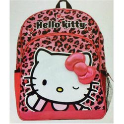 NWT Hello Kitty Bright Pink Leopard Backpack