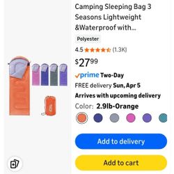 Camping Sleeping Bag  KUZMALY ORANGE