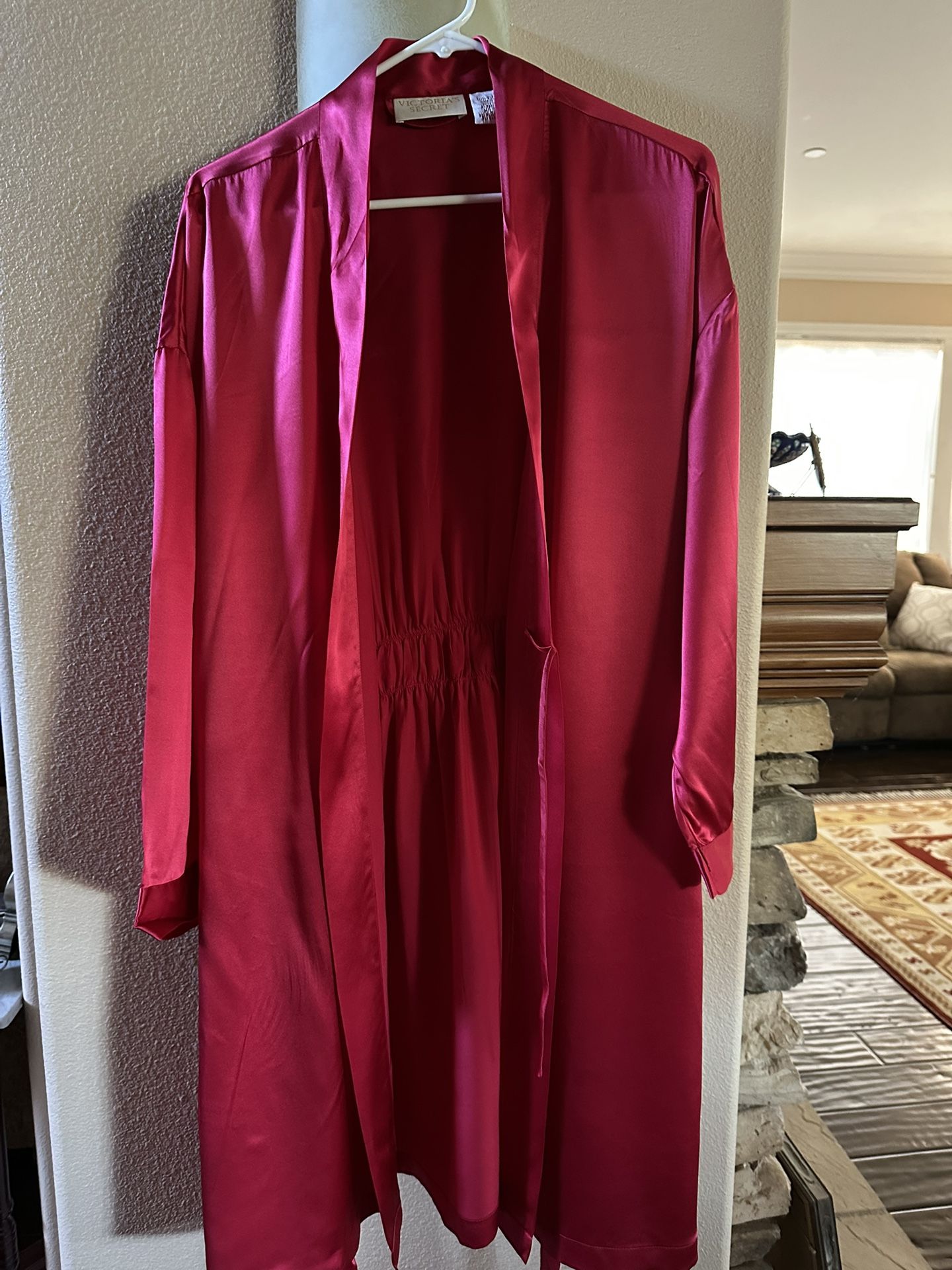 Victoria’s Secret, %100 Silk, Red Robe.
