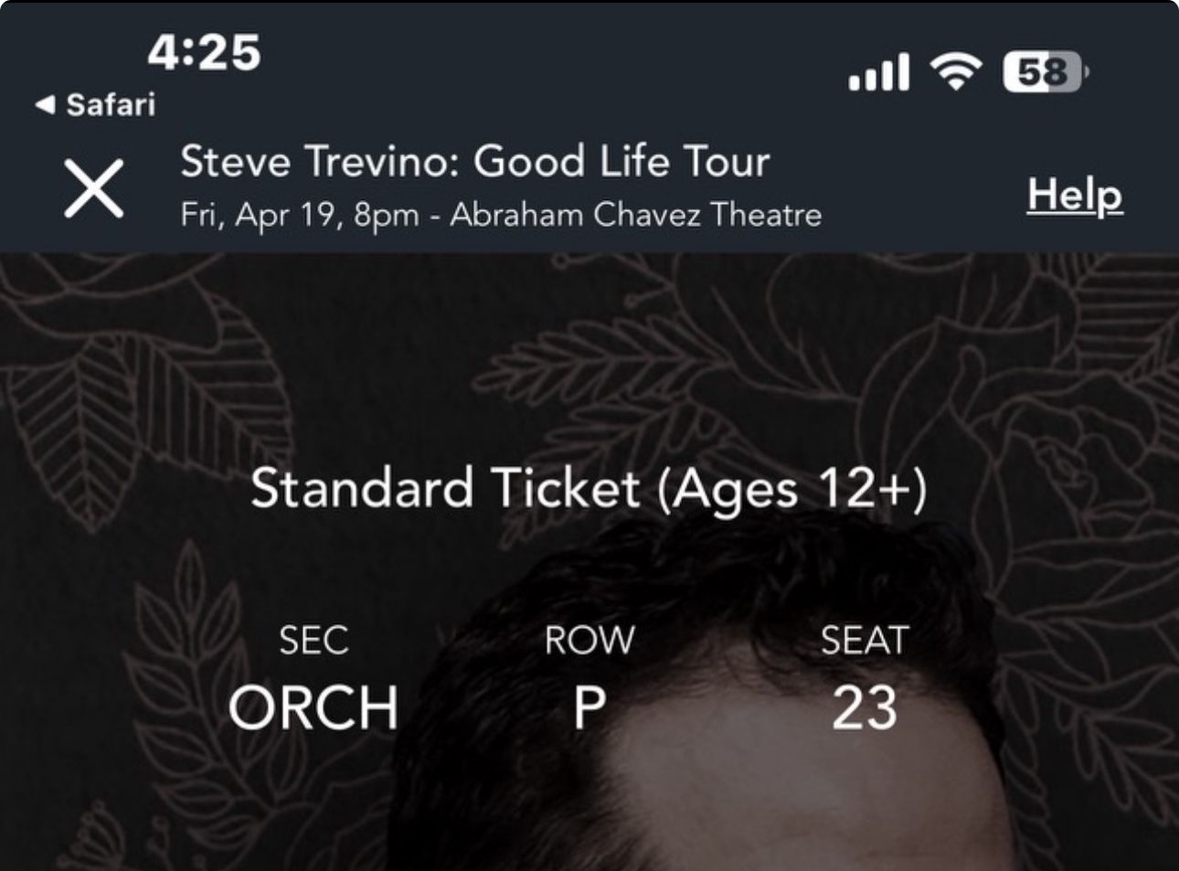 Steve Trevino tickets April 19th 