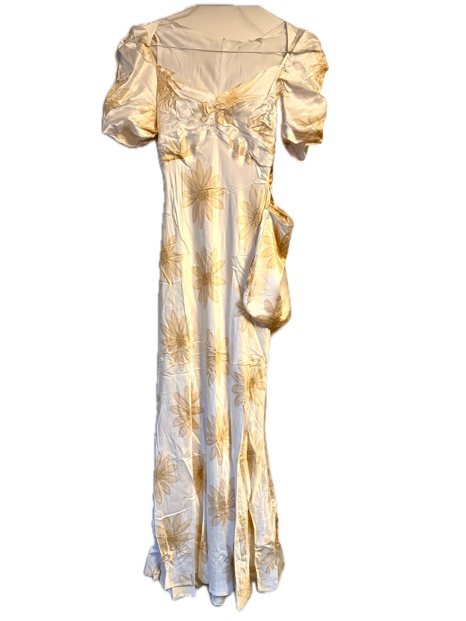 Silk Cream Dress/Gown, Size XS
