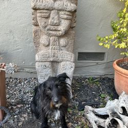 Vintage Cement HUGE 45” Tiki Statue