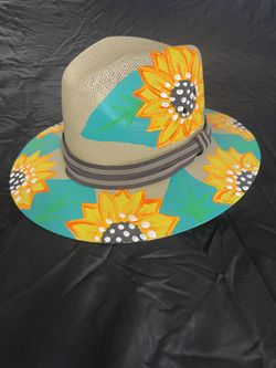 Hand Painted Sunflower Women’s Hat