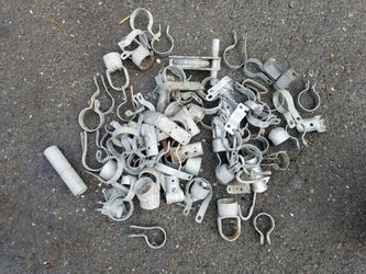Various fittings for chain link fencing