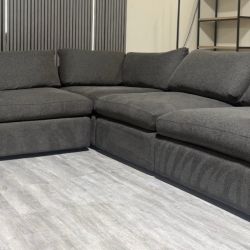 71% OFF Crate and Barrel Deep Lounge Sectional Sofa  –  Certified Clean + Free OC Delivery