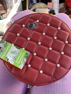 Badgley Mischka Vegan Leather Pearl Crossbody (NEW)