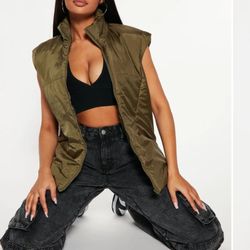 Fashion Nova Olive Vest L