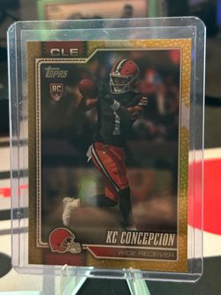 KC Concepcion Topps RC NFL Trading Card GOLD FOOTBALL  /50