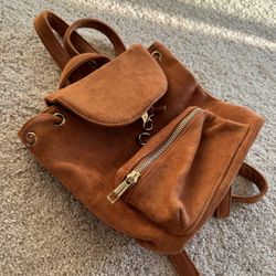 Suede Backpack 