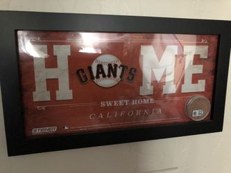 Giants “Home” Sign w/field dirt