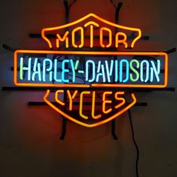 Neon harley davidson sign