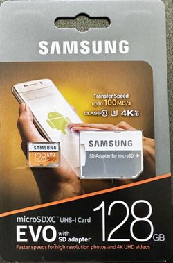New Samsung EVO 128GB MicroSDXC Memory Card