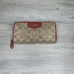 Tan and orange Coach wallet women’s  #preppy #y2k #vintage 