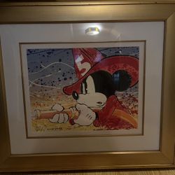 David Willardson Micky Mouse Fire Fighter Number #5 Hand Signed Disney #363/495 