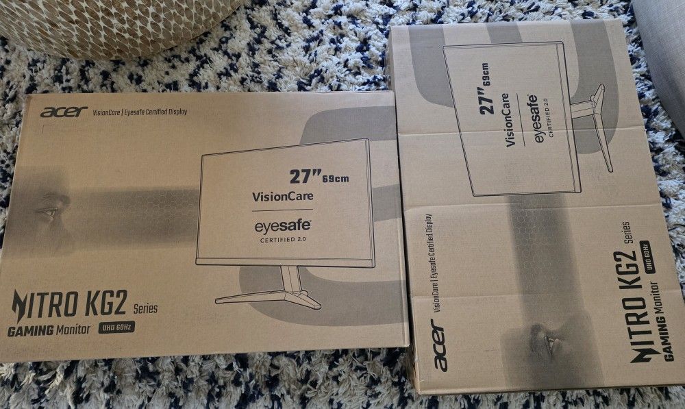 2x Acer Nitro KG2 27” Gaming Monitors – Brand New 🎮 $199 for Both