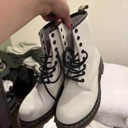 White Doc Marten Boots Size 8