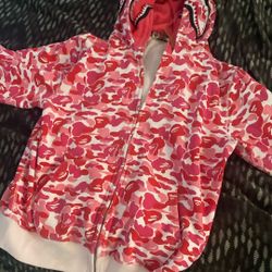 Pink And Red bape Zip Up