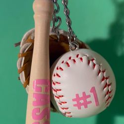 Personalized Baseball keychains 