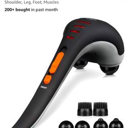 Handheld Neck Back Massager for Pain Relief Deep Tissue, Double Head Full Body Percussion Massage MG400 for Shoulder, Leg, Foot, Muscles
