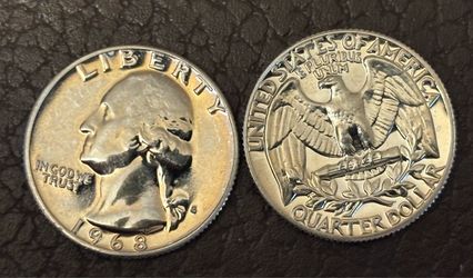 25 cents 1968 S. Coin USA