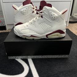 Jordan 6 maroon 2016 pair size 9.5