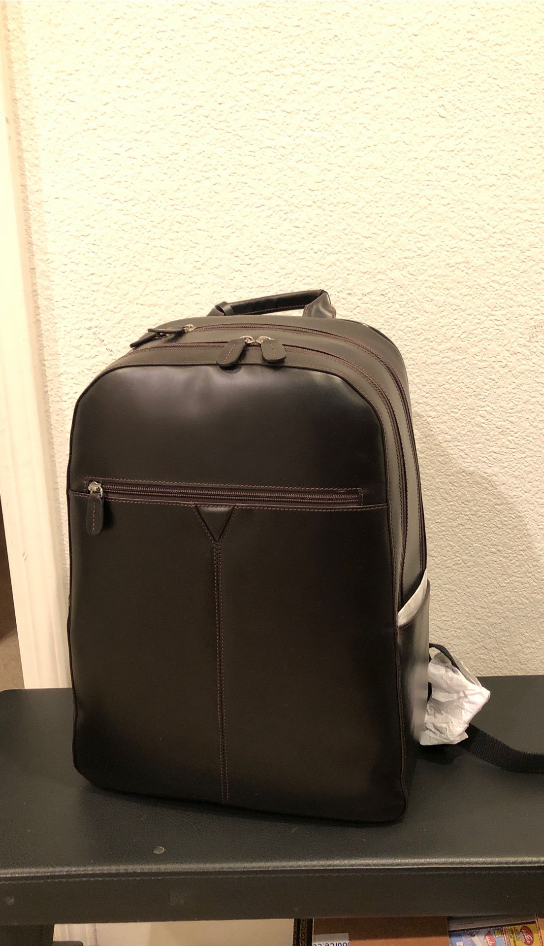 Johnston & Murphy leather backpack - brand new