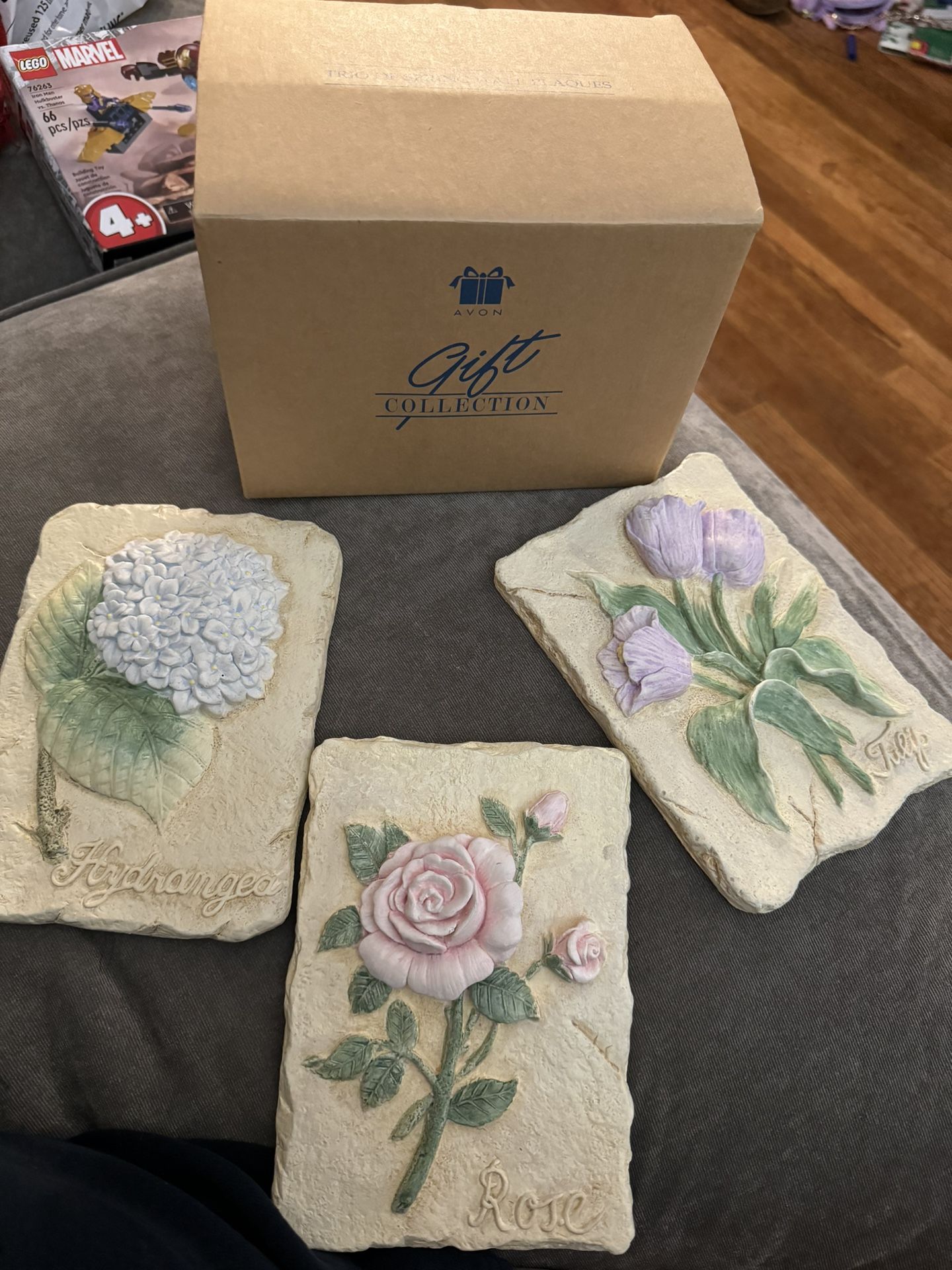 Vintage Avon Trio Of Spring Wall Plaques