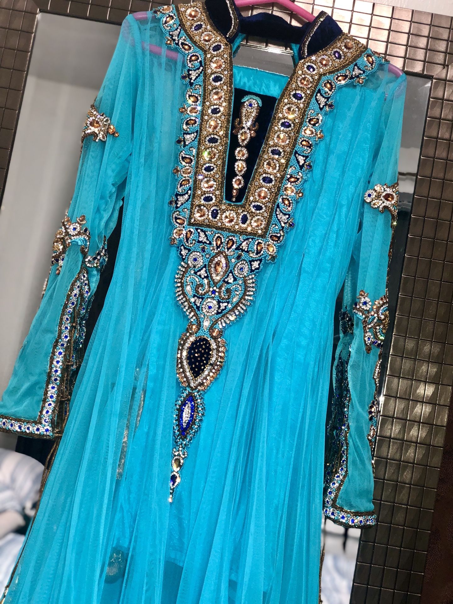 Blue Anarkali