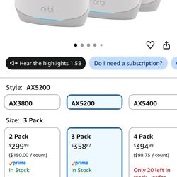 3 Orbi Extenders - Practically New 
