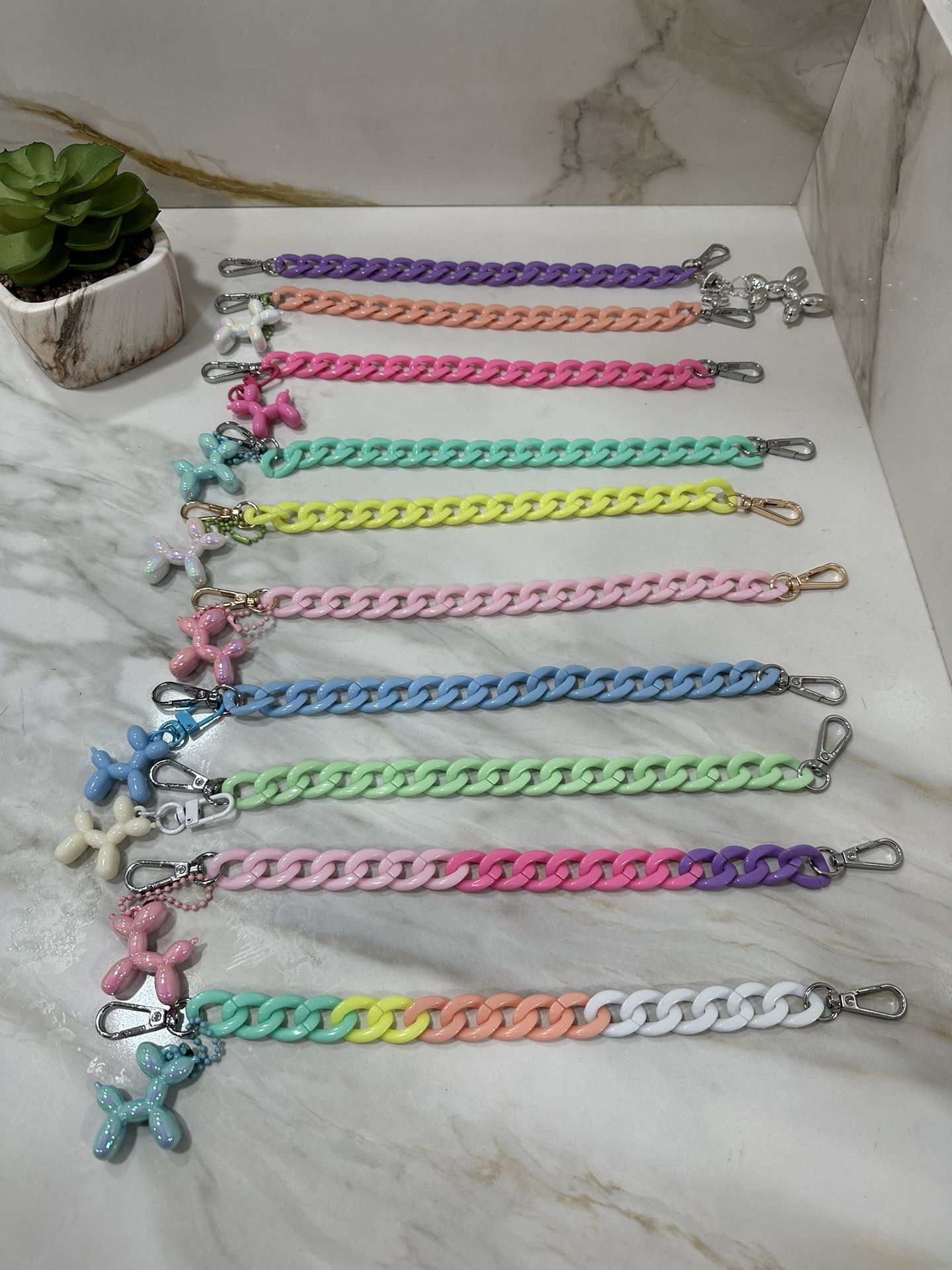 New Handmade Short Bag Strap/ Charm