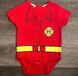 Infant & Baby Size 0-3 Months Firefighter Costume Onesie Bodysuit