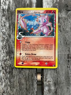 Nintendo Pokemon trading card  TCG Mew Delta Species Holo Rare 3/17 Error Back.