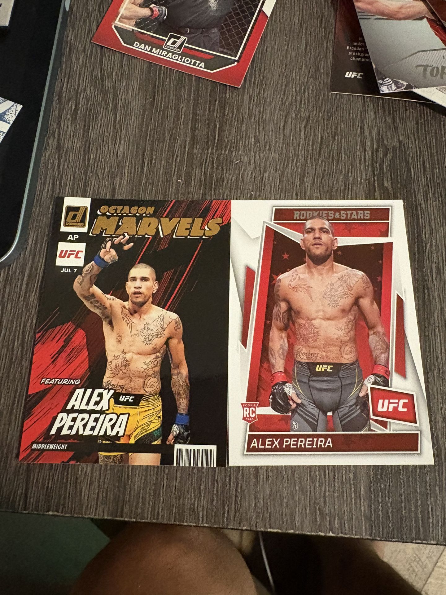 Alex Pereira 2 in 1 Rookies & Stars And Marvels Card