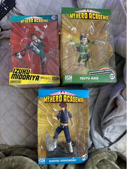 My hero academia figurines set of 3