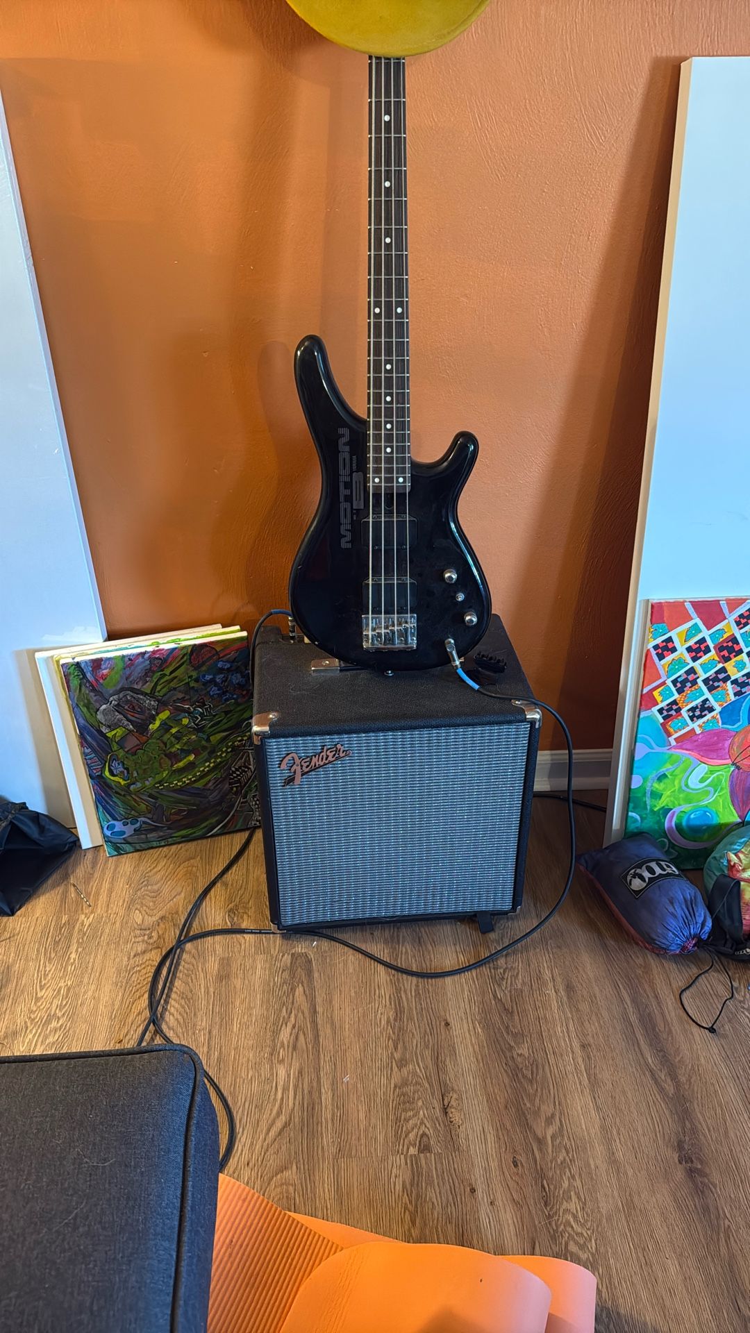 Bass Guitar and Amplifer