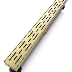 New 24” Gold Linear Shower Drain