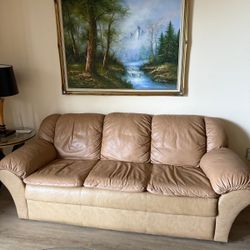 Leather Sofa + Recliner