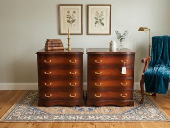 BEAUTIFUL MATCHING WOOD DRESSERS / OVERSIZED NIGHTSTANDS