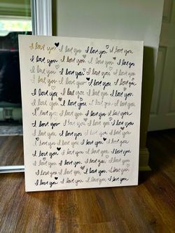 Wrapped canvas “I love you”
