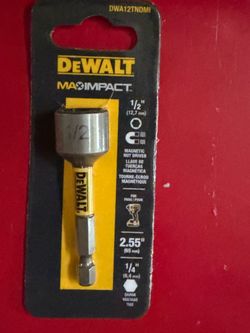 DEWALT Max Impact 1/2" Magnetic Nut Driver Bit (DWA12TNDMI) – New & Sealed