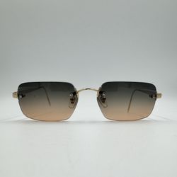 EMPORIO ARMANI 163-S Rimless Green Brown Violet Sunglasses Great Condition 773/1