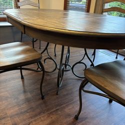 Beautiful Wood & Iron Dining Set