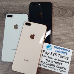 In Box Apple IPhone 8+ 64gb  Unlocked Like New Condition No Defects. 
$1 Down NO CREDIT CHECK FINANCING