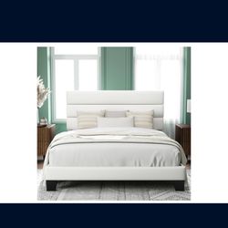 Bed Frame With Velvet Upholstered
