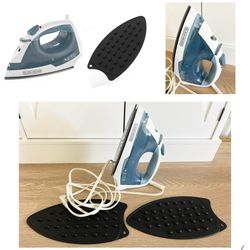 Steam Iron With Rest Mat Silicone Pad