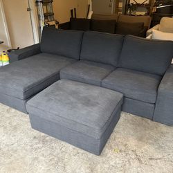 IKEA Kivik sectional couch sofa with storage Ottoman 