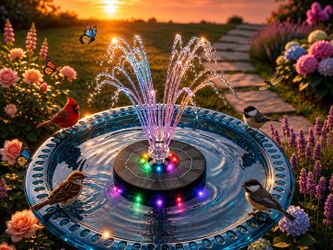 Solar LED Fountain for Bird Bath & Pond