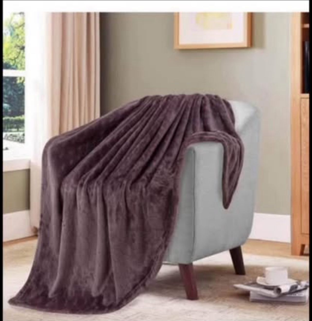 Brandnew  Fleece Bed Blanket King Size 90x108 inches, Super Soft Fluffy Fuzzy Plush Blanket Geometric Pattern Cozy Microfiber Flannel Blankets for Cou