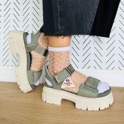🤩UGG Ashton Ankle Strap Sz 7 Women Suede Platform Chunky Sandals Green 1136764