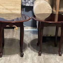 2 Beautiful Cherry Wood End Tables